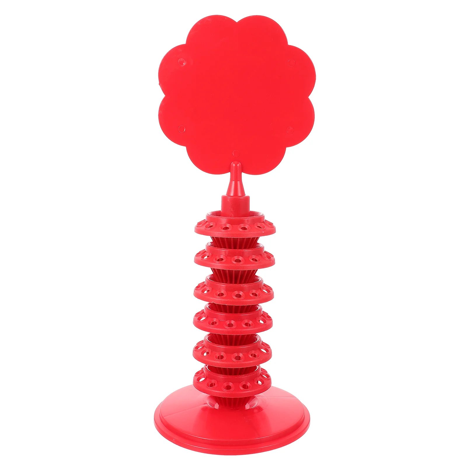 

Display Shelf Candy Stand Lollipop Rack for Party Tower Shape Marshmallow Holder Red