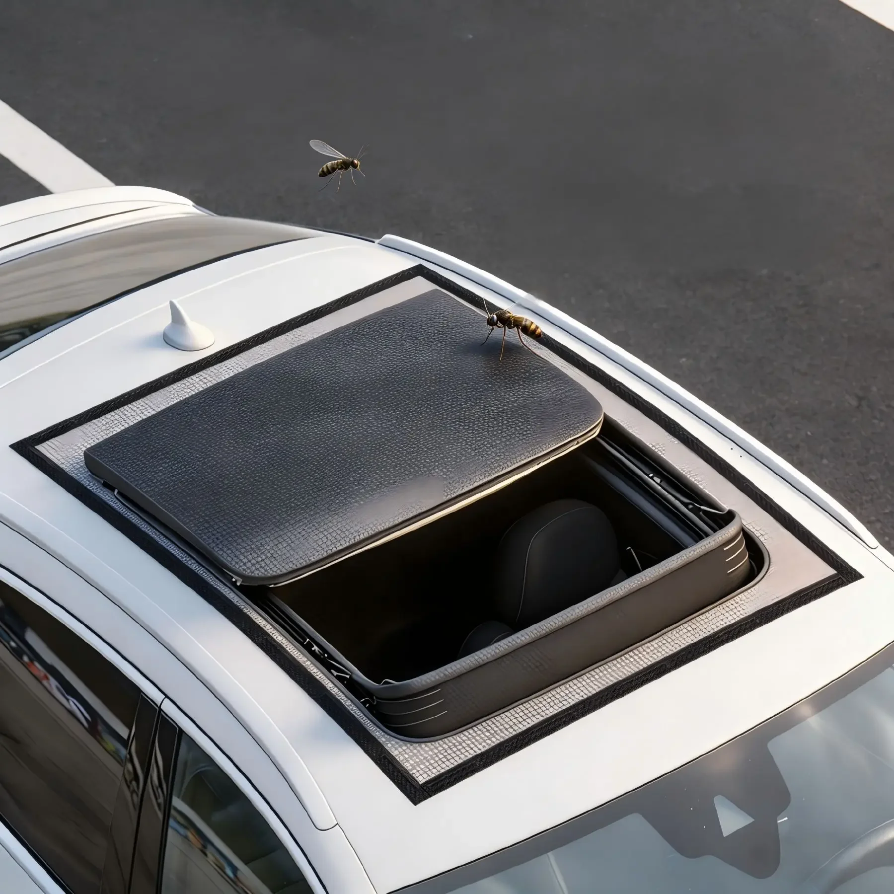 Car Sunroof Mosquito Net Magnetic Window Screen Anti-Insect Mesh for Car Camping Sunroof Cover