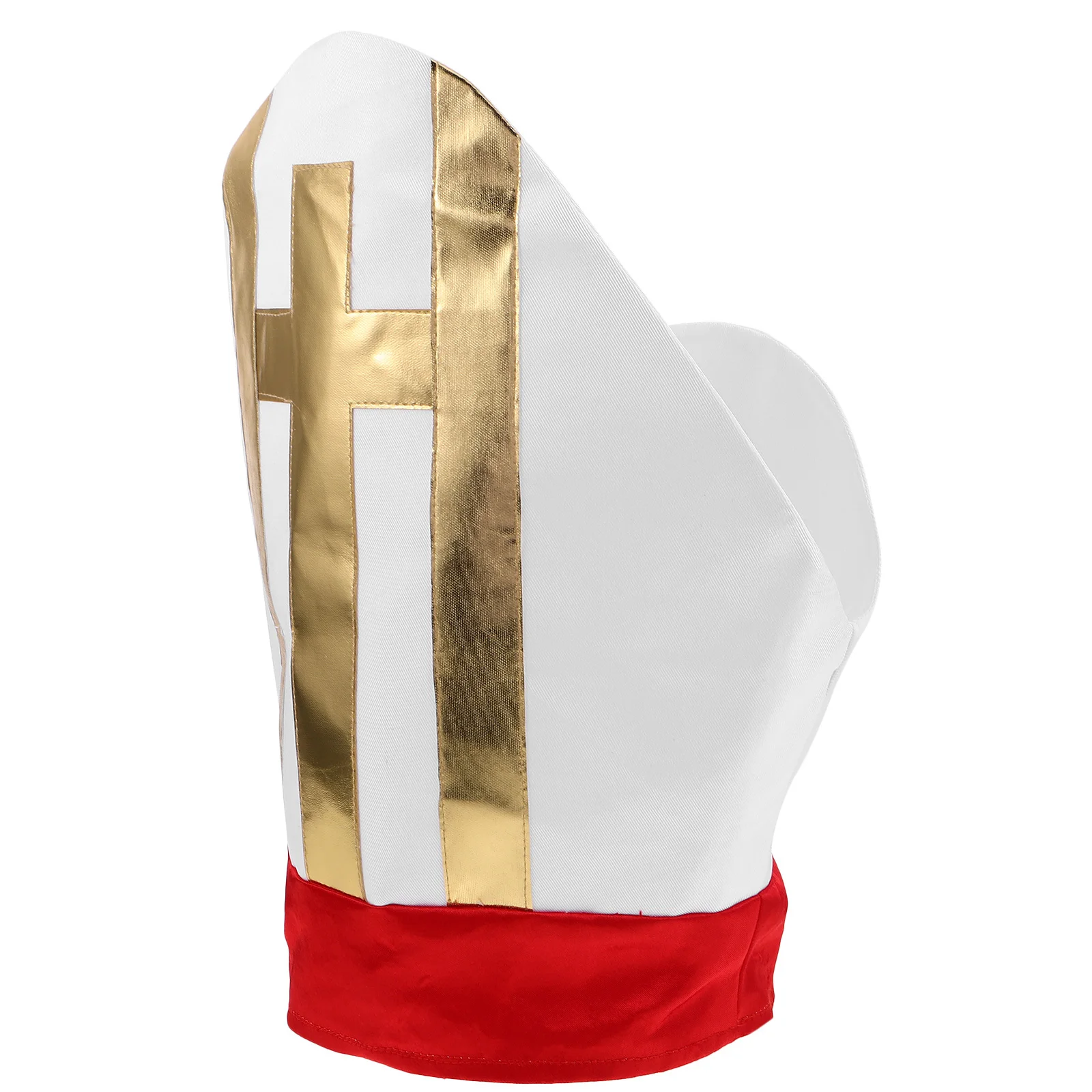 Pope Costume Hat Creative Miter Headpiece for Kids Lightweight Religious Clergy Hat Halloween Accessory Cardinal Saint Biblical