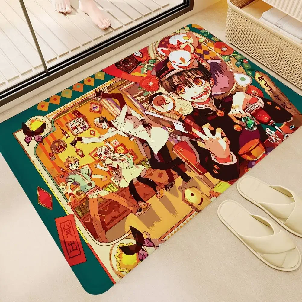 Toilet Bound Hanako Kun Bathroom Mat Non-Slip Laundry Room Mat Laundry Decor Balcony Child Living Room Toilet Rug