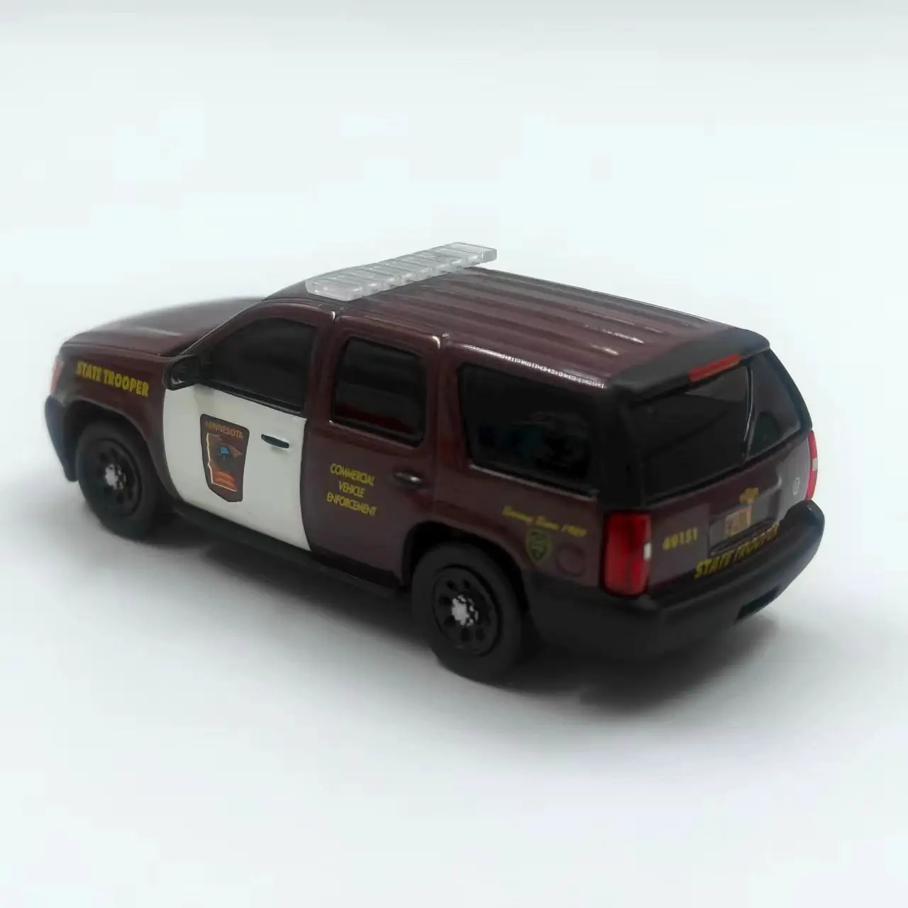 596 1:64 Tahoe Interceptor Minnesota State Patrol Legierungsauto Druckguss & Spielzeugfahrzeuge Modell Miniaturmodellauto für Kinder