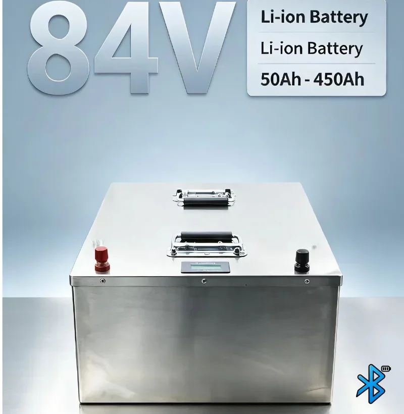 High‑Power 84V Rechargeable Li‑ion BatteryPack 100Ah‑200Ah with Built‑in BMS, Power Supply for Airport Ground Machinery and 8KW‑