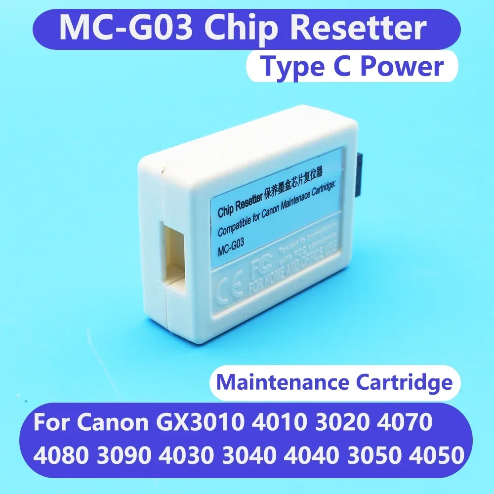 MC-G03 Chip Resetter Waste Ink Tank For Canon GX4030 GX3040 GX4040 GX3050 GX4050 GX3070 GX4070 GX3090 MC G03 Maintenance Tank