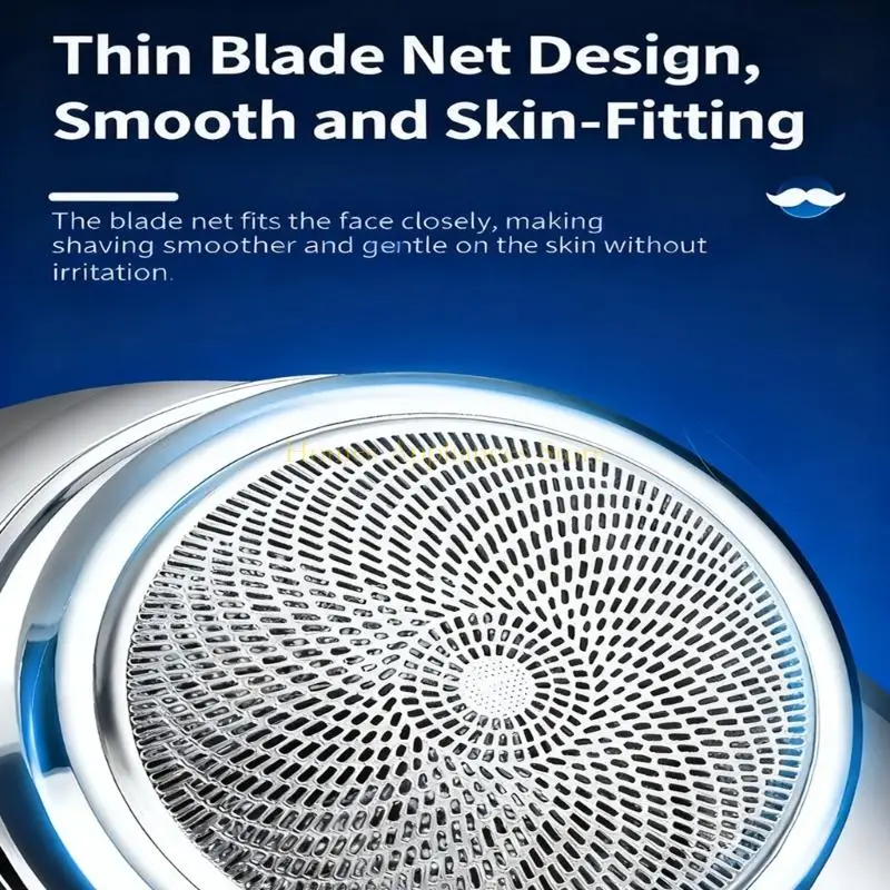 D0AB حجم الجيب الكهربائية الرجال ماكينة حلاقة الرطب والجاف المتقلب ماكينة حلاقة المحمولة انفصال قابل للغسل رئيس اللحية شفرات #4