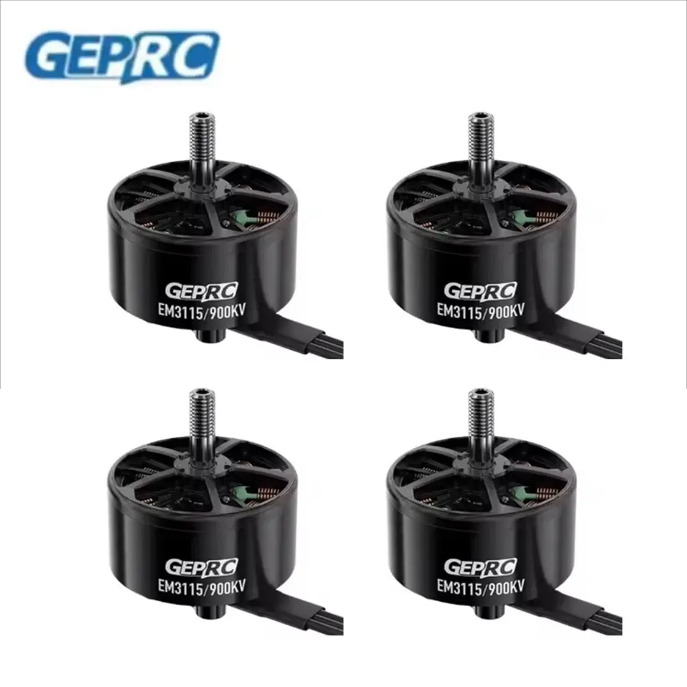 

1/2/4 шт. Мотор GEPRC EM3115 3115 900KV 6S LiPo, подходит для FPV-дронов для фристайла 8-10 дюймов, для дальних полетов, запчасти для DIY Mark4 LR10
