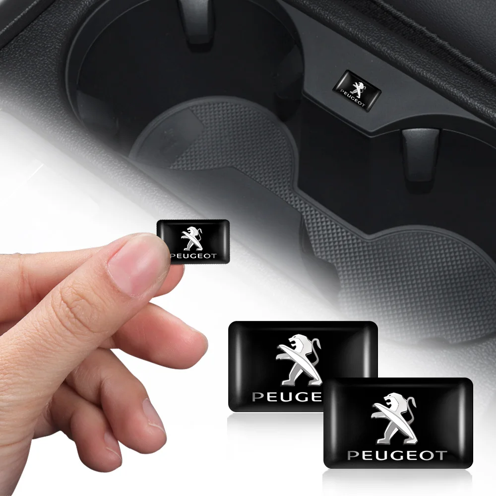 

10/20pcs Epoxy Car Interior Emblem Stickers Badge Decoration For Peugeot 206 307 308 3008 207 208 408 2008 3008 107 Accessories