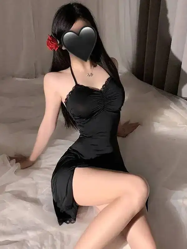 Sexy Lingerie Fashion Imitation Ice Silk Camisole Dress Elegant Set Large Strap Dress Sexy Nightdress Sweet Tops Dress 58WZ