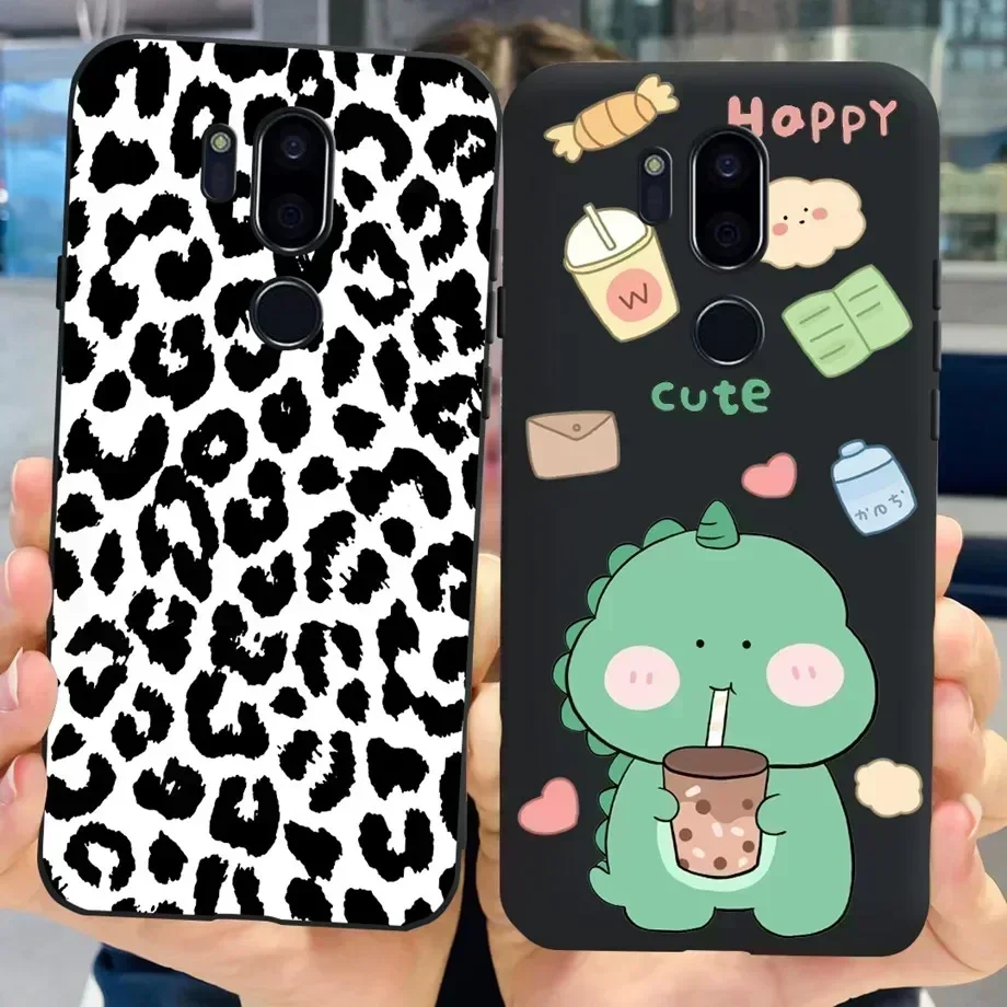 For LG G7 ThinQ G7 Plus Mobile Phone Cover Ultra Slim Soft Silicone Black Capa Etui For LG G6 Plus G6+ G7+ Case Lovely Cartoon