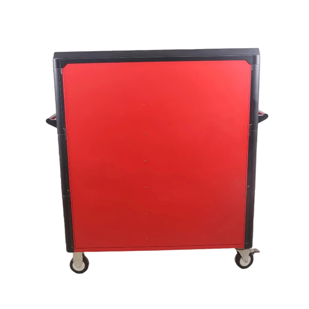 Black And Red 10 Drawers Auto Repair Industrial Warehouse Hardware Tool Carts Cabinet