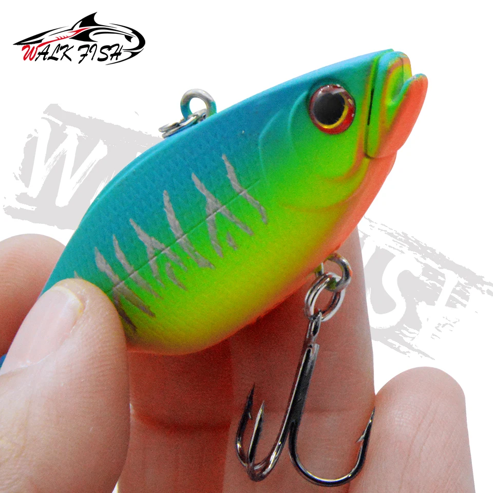 WALK FISH 1PCS Vibration 60mm 11g Long Casting Sinking Fishing Lure VIB Winter Fishing Lipless Hard Bait For Pike Bass