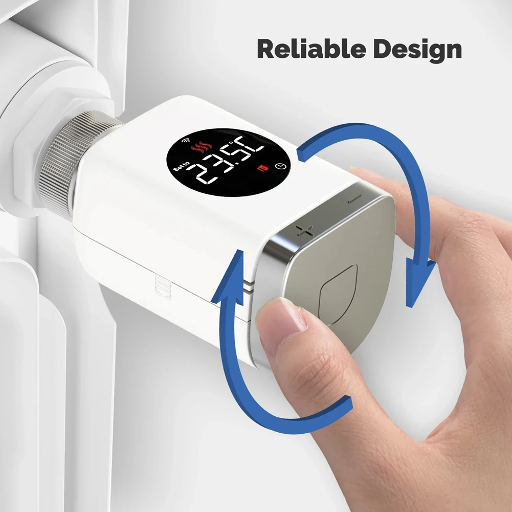 Y42A-Smart Thermostatic Radiator Valve TRV Programmable App Remote Temperature Controller For Alexa Google Home