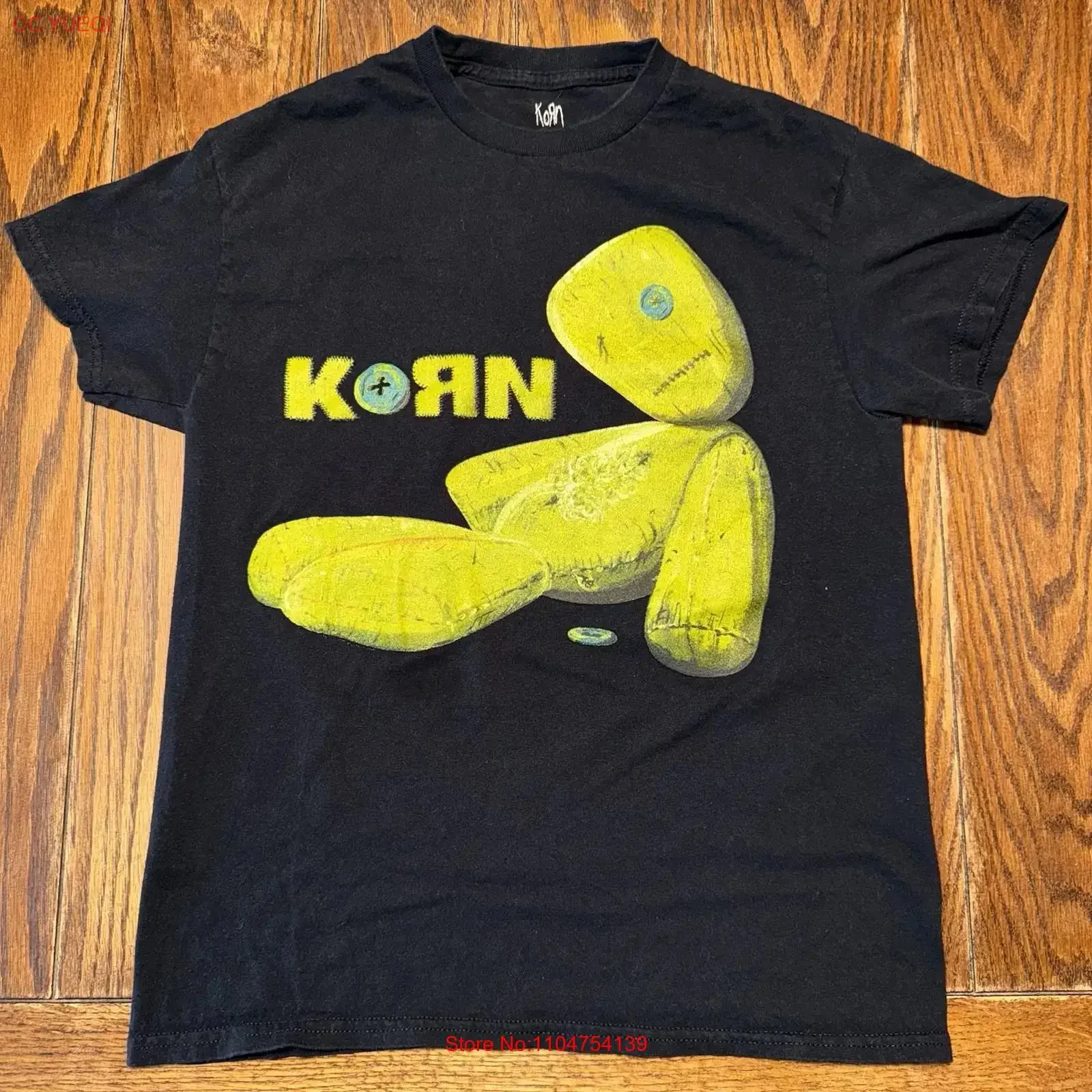 Korn T Shirt Mens Medium Black  Issues Album Art Doll Nu Metal Rock vintage Washed Versatile Casual Stretched Unisex graphic