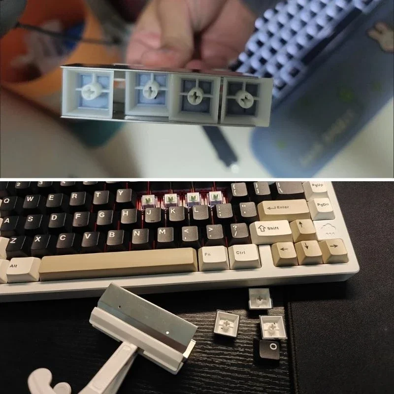 أداة إزالة KeyCap Puller 4Keys مزيل KeyCaps لمادة لوحات المفاتيح الميكانيكية إزالة أدوات التثبيت