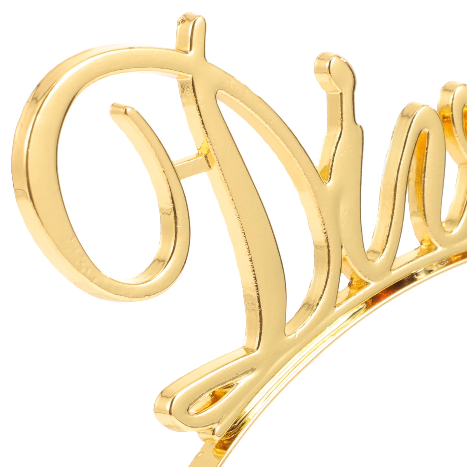 

2pcs Letter Decorative Head Hoop Party Headbands Alloy Hair Accessories for Women Elastic Shiny Divorced