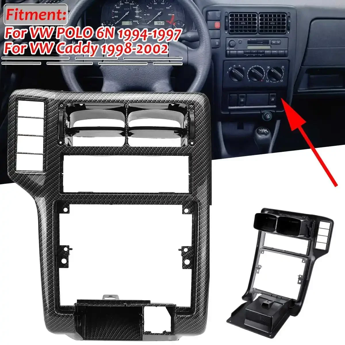 New Car Front Center Console Air Outlet Frame For VW For POLO 6N 1994-1997 For Caddy 1998-2002 6N1858071A 6N1858069A Body Kit