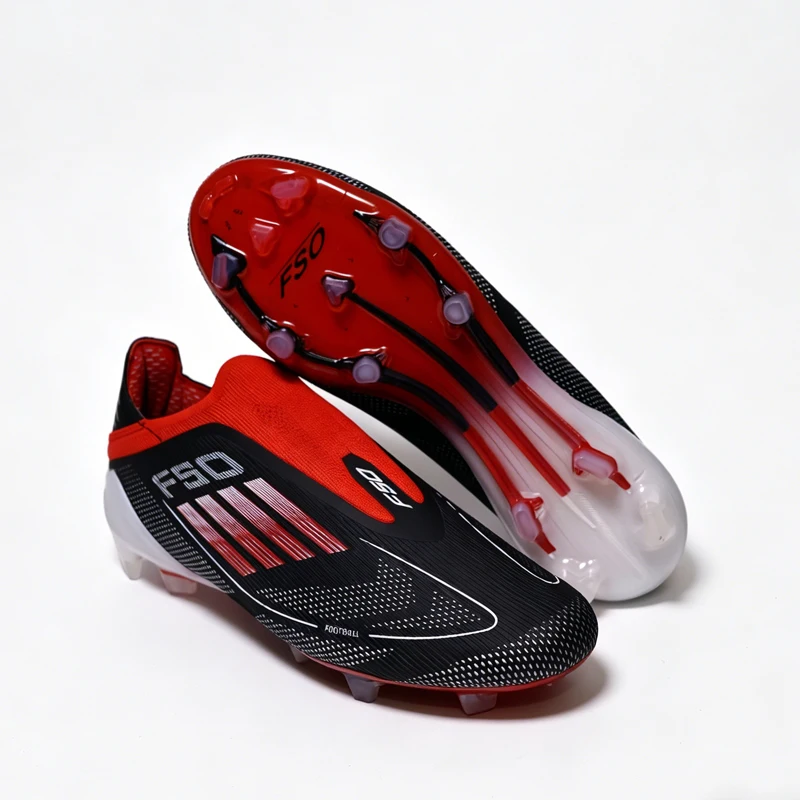 2712 Sem renda F50 + Sapatos de futebol masculinos meninos treinamento antiderrapante chuteiras de futebol TF/FG tênis de futebol Chuteira Campo 35-45