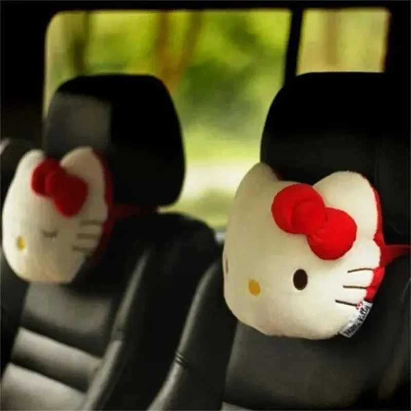 

Sanrio Kawaii Hello Kitty Car Headrest Cartoon Cute Comfortable Neck Pillow Seat Head Pillow Car Interior Accessories Auto Parts