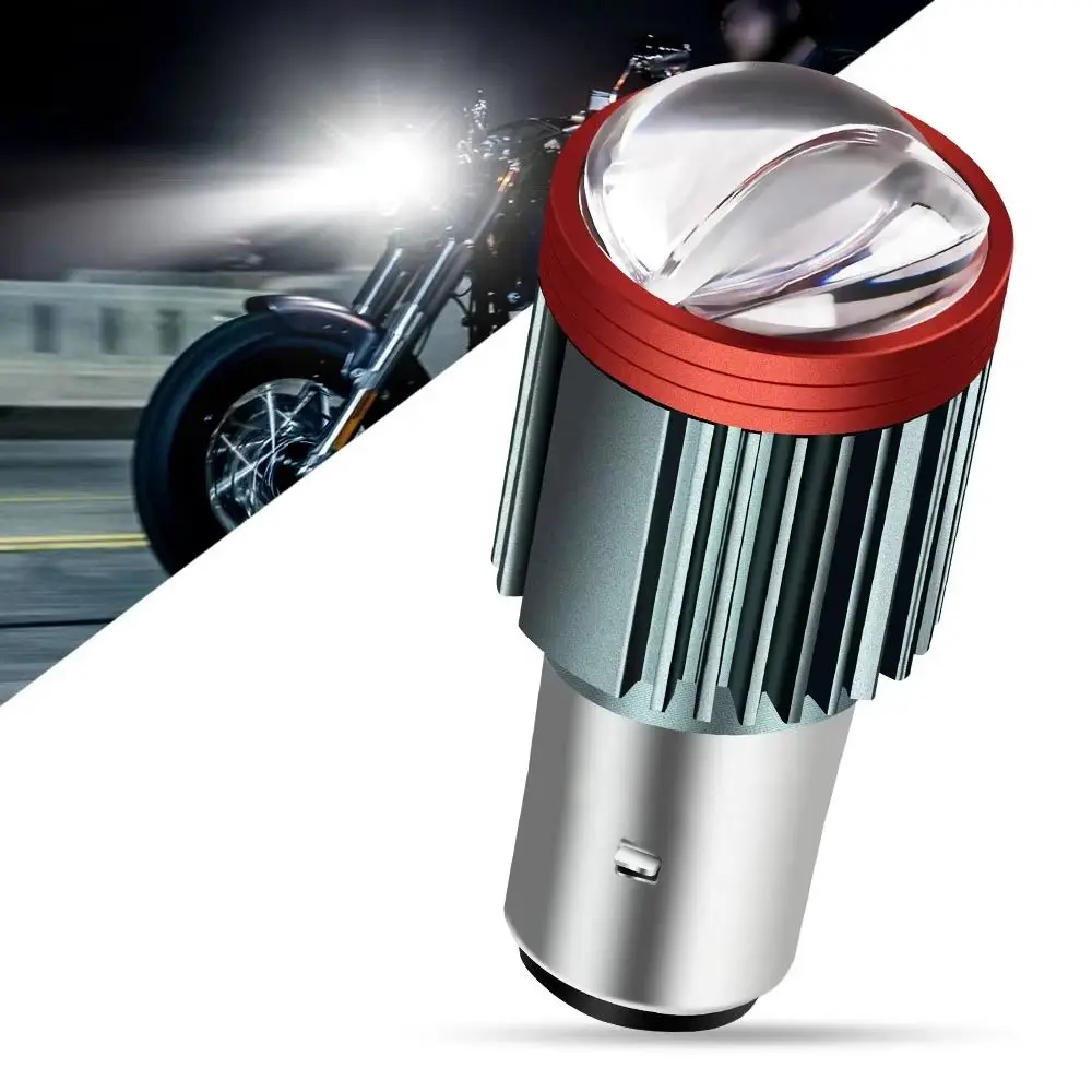 H4 LED H6 BA2D Motorcycle LED Headlight Bulb High Low Beam Dual Color H4 Scooter Spotlights Waterproof White Yellow