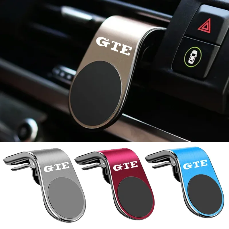 حامل هاتف السيارة المغناطيسي تنفيس الهواء قاعدة تركيب مزودة بمشبك دوران دعم الهاتف المحمول لفولكس واجن GTE Golf 5 6 7 8 باسات تيجوان بولو MK8