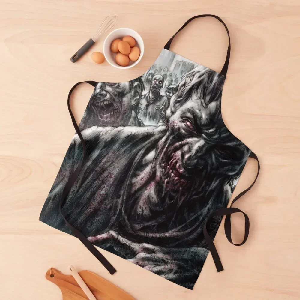 

Zombie Horde Apron For Nail Stylist Trim Cloth for women halloween Costume Waiter Apron