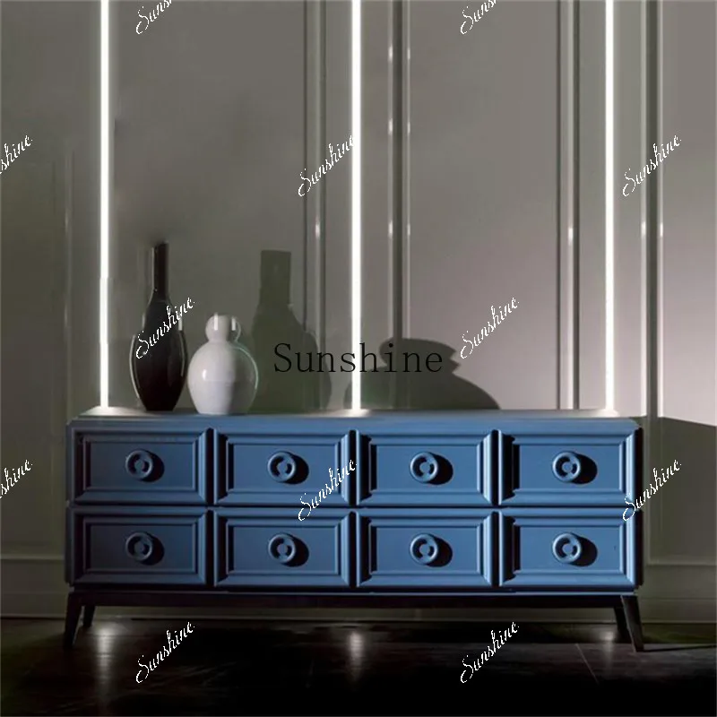 American light luxury solid wood TV high style post modern living room TV cabinet combination neoclassical simplicity  FT