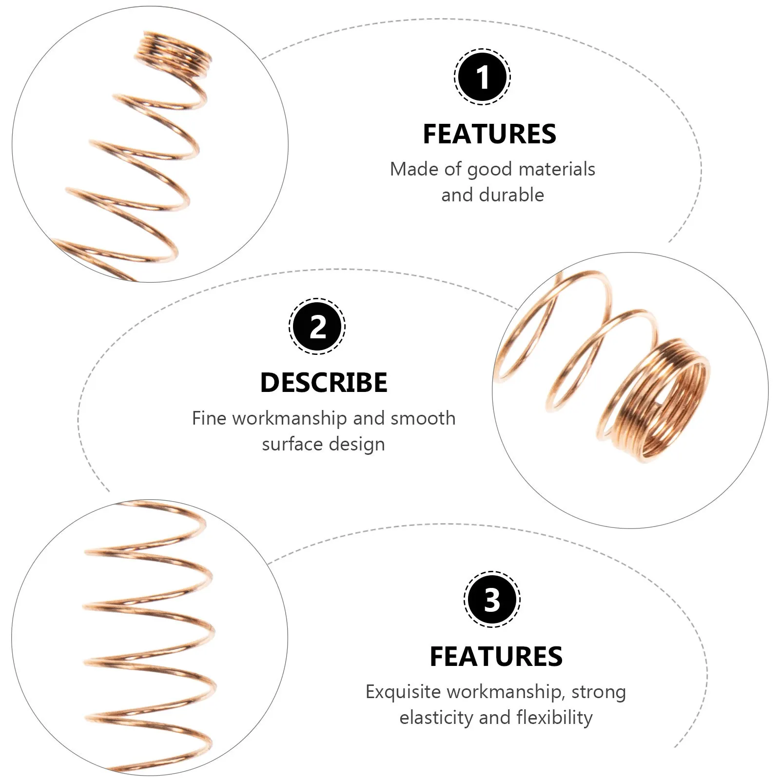 

90 Pcs Piano Tuning Tool Instrument Accessory Parts Wire Spring for Upright Brass Repair Linkage Tools