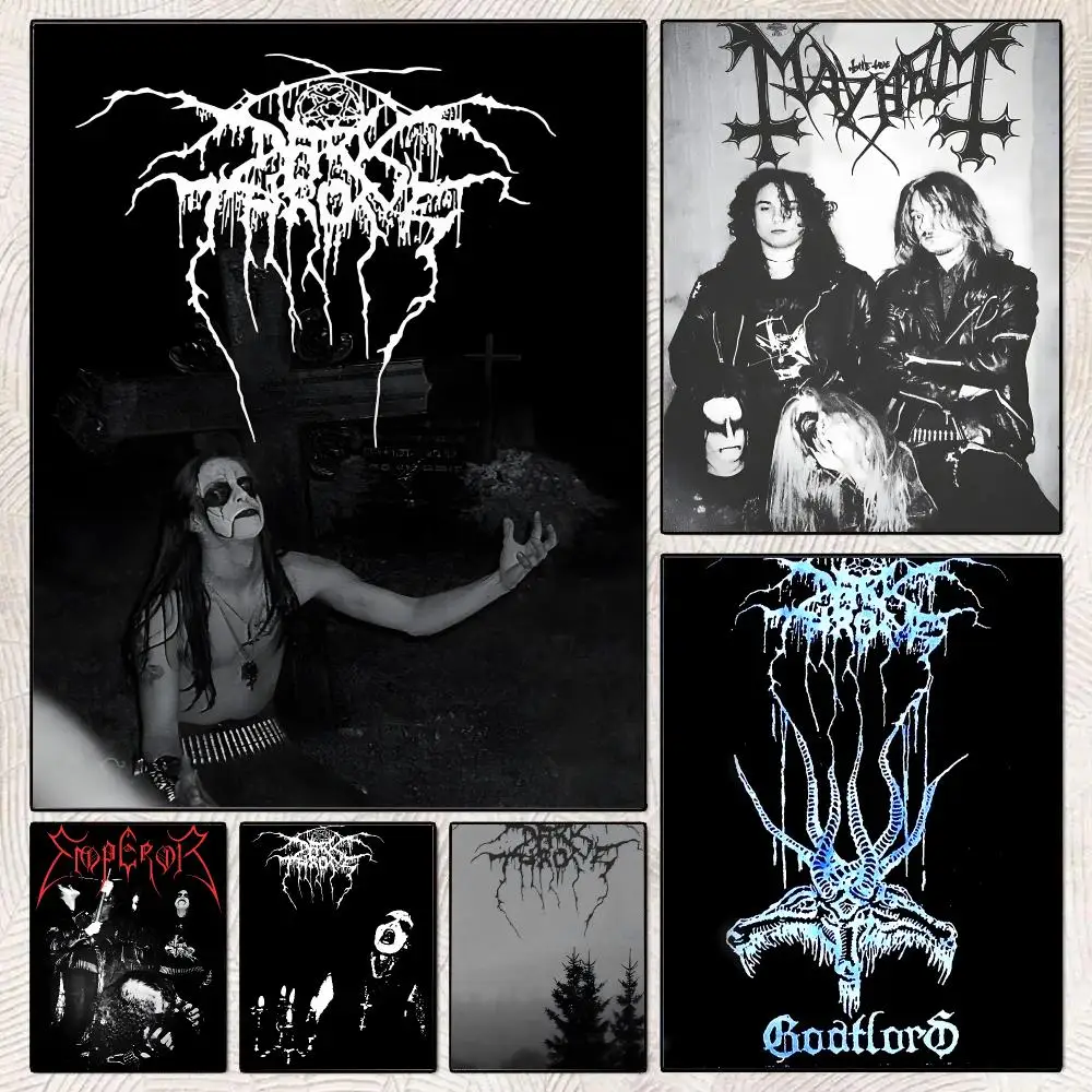 Classic Band D-Darkthrone Poster Decorative Wall Art Stickers Mural For Home Living Room Hallway Decor Gift