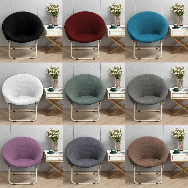 Housse de chaise soucoupe Simple, protection de chaise en Sauce de lune, housses rondes de chaise de Camping, housse de siège tricotée en Jacquard à motif de maïs