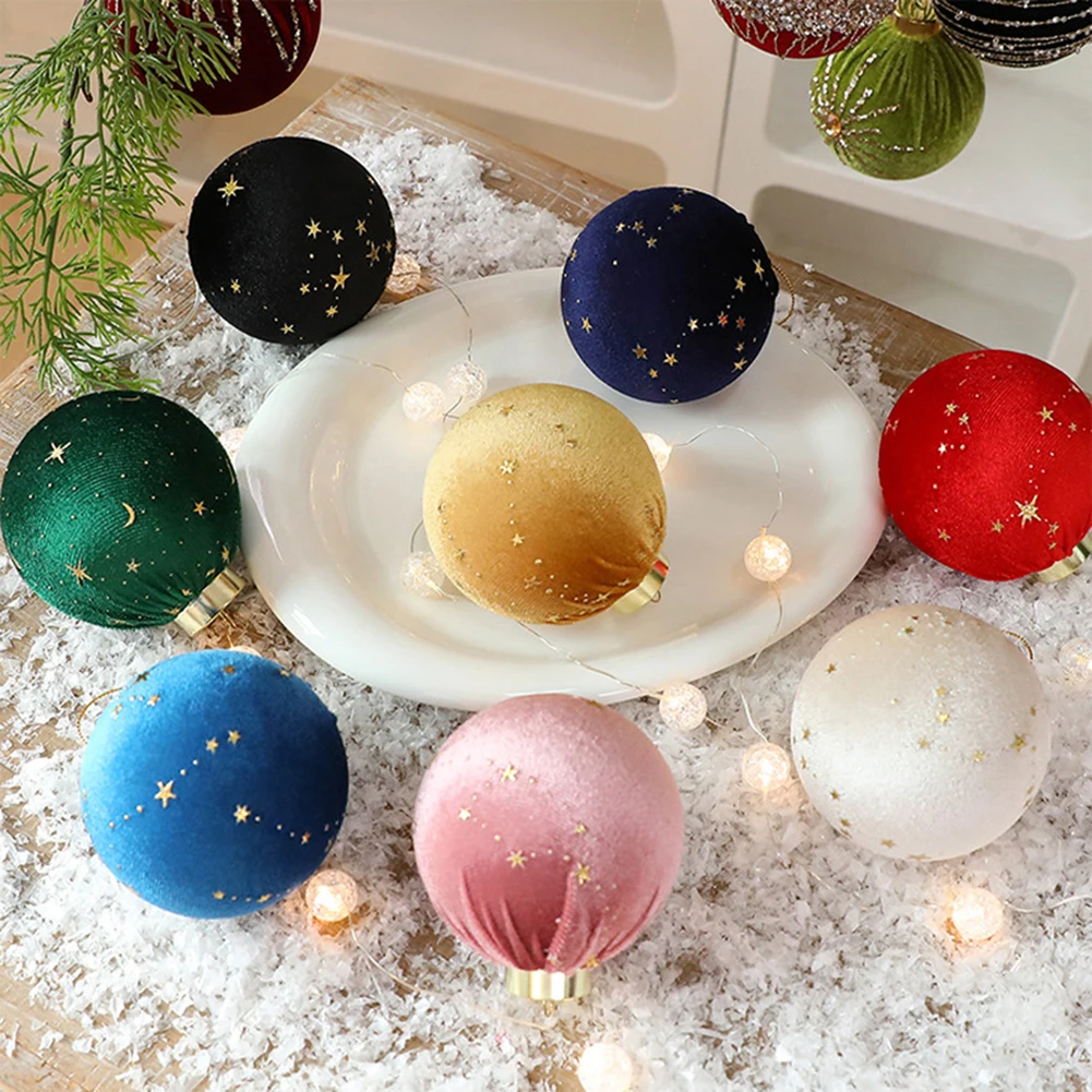 

Holiday Tree Decorations 12 Velvet Curly Ball Ornaments Set for Christmas Displays on Trees Wreaths and Home Settings