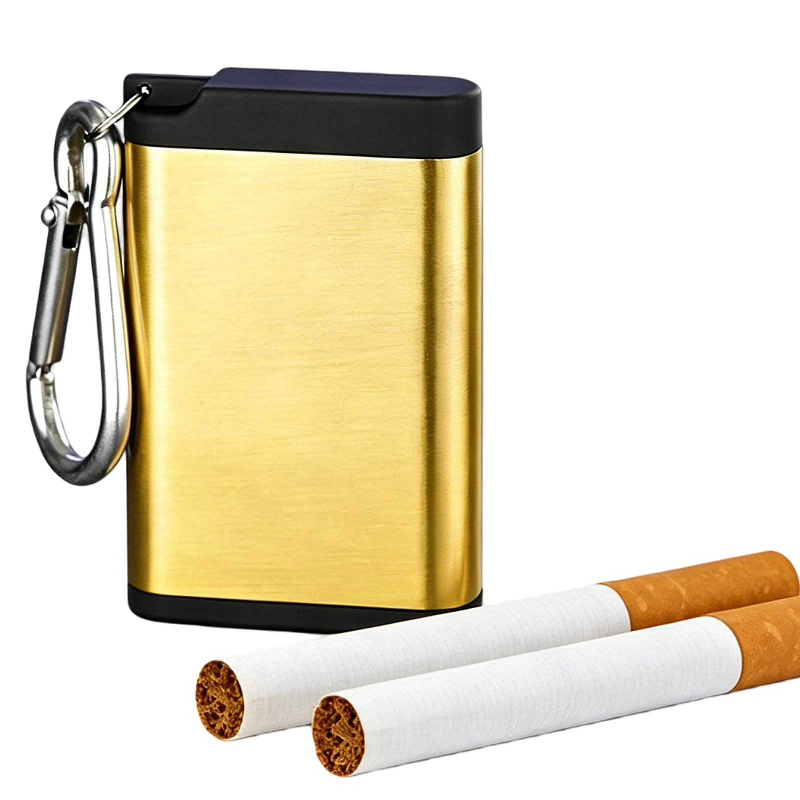 Metal Outdoor Cigarettes Ashtray with Keychain and Lid Cigarettes Cigars Ashtray for Travelling Camping Picnic Indoor Home Sand
