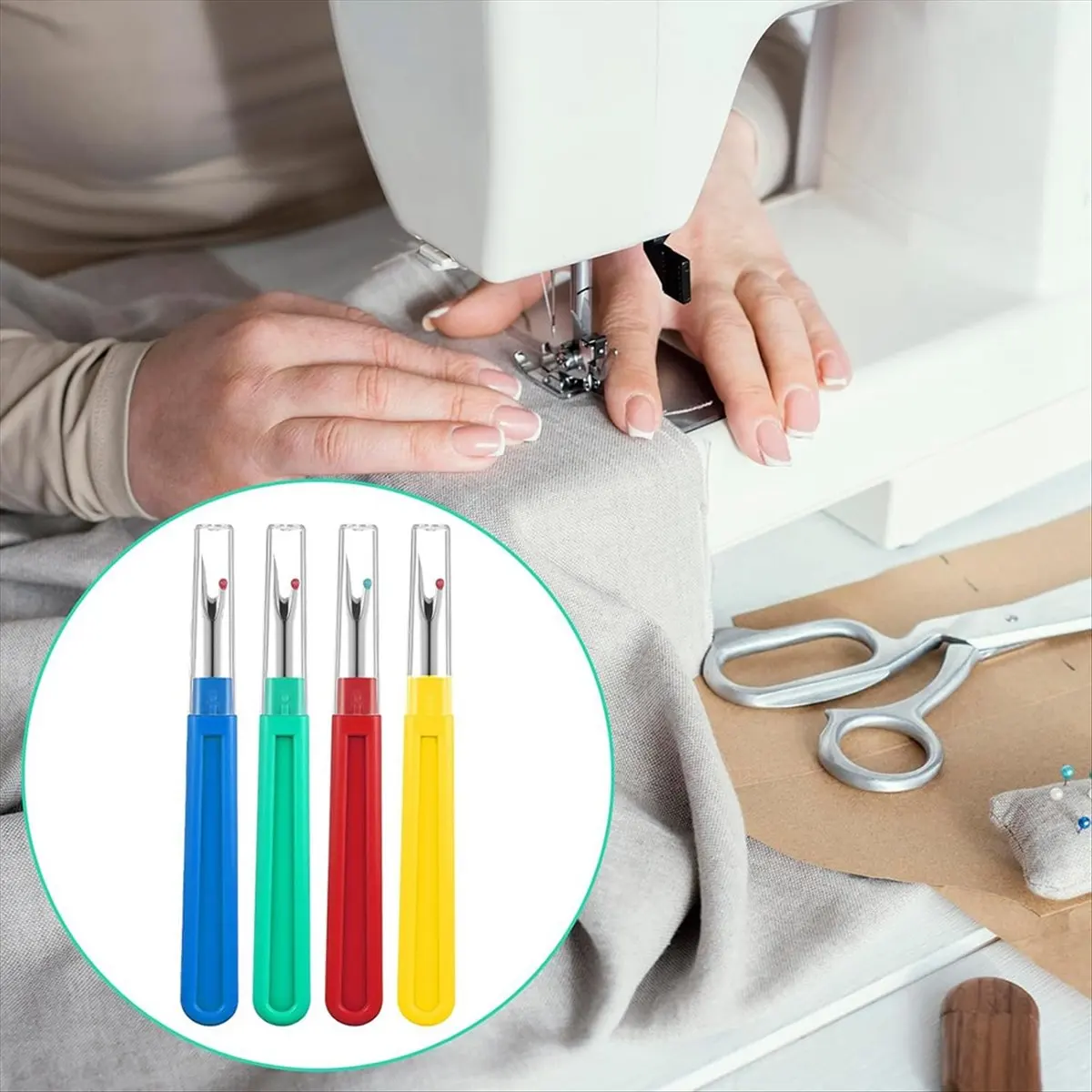 *CLOS 50 قطعة مجموعة أدوات إزالة الغرز الكبيرة، كسارات التماس لأداة إزالة التطريز والخياطة، مزيج متعدد الألوان