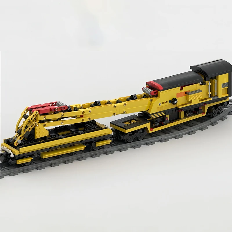 City Railway Trains Rail Crane Technical Engineering Vehicle MOC Building Blocks Assembly Model Kid\'s Bricks Toys Xmas Gifts