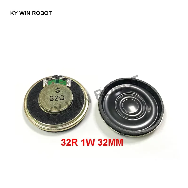 2 ピース/ロット新しい超薄型スピーカー 32 オーム 1 ワット 1 ワット 32R スピーカー直径 32 ミリメートル 3.2 センチメートル厚さ 6.5 ミリメートル