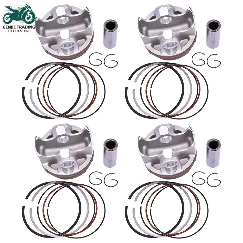 4 Set 67mm 67.25mm 67.5mm STD +25 +50 Piston and Ring Kit For Honda KN-9 KN9 CBR600RR A F5 2003 2004 2005 13101-MEE-000