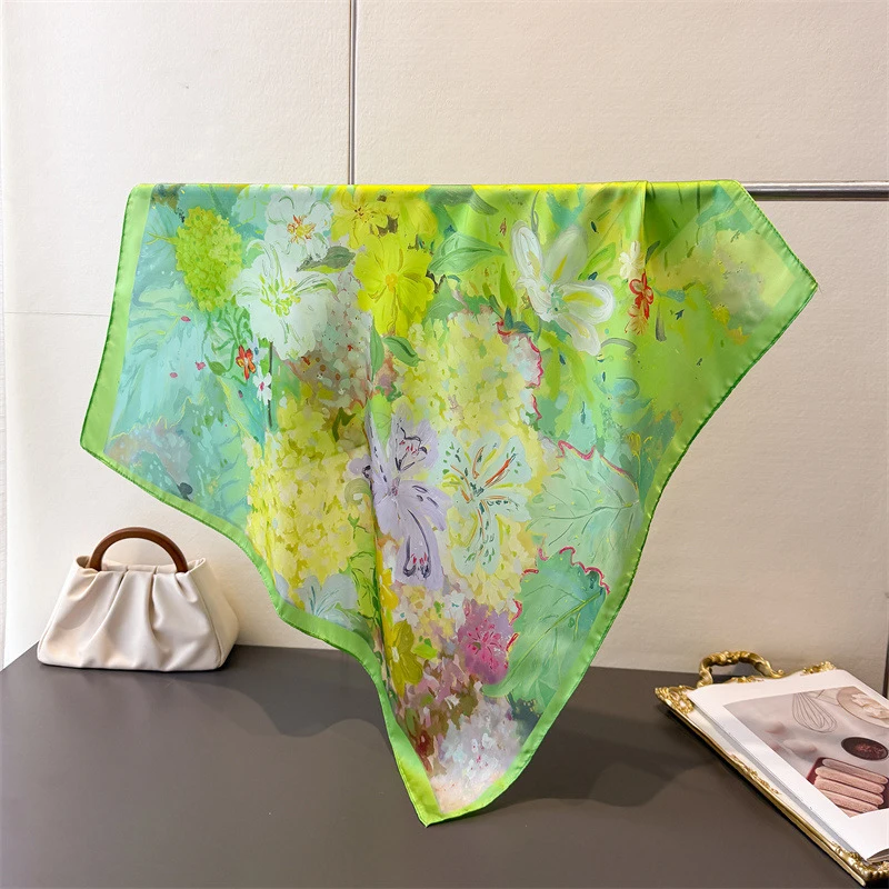 70*70cm Square Silk Scarf for - Ascot Neck Scarf avis et prix