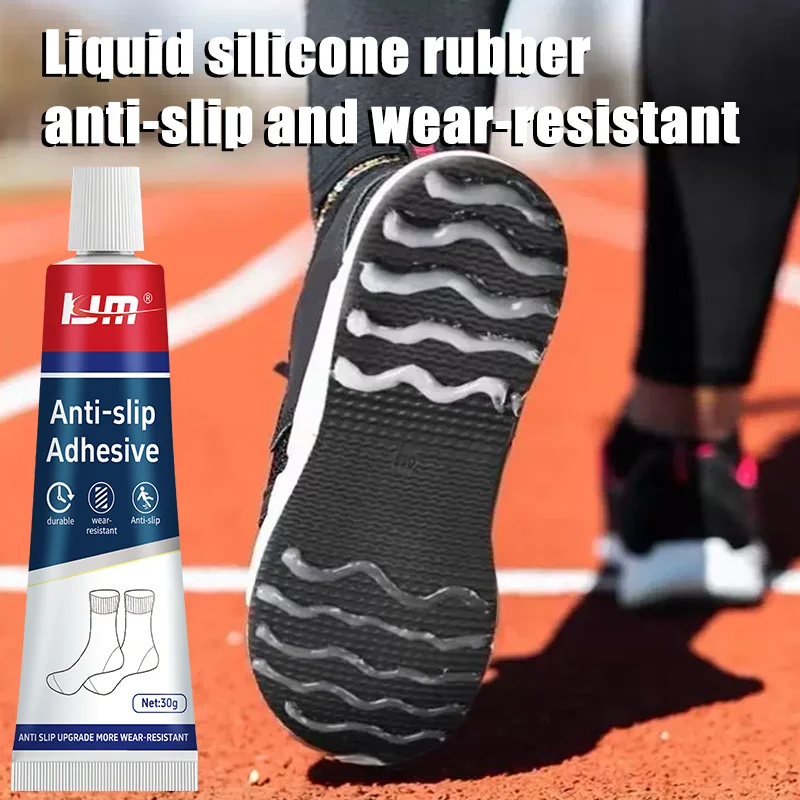KJM Anti-Slip Adhesive 30g High Grip Strength Liquid Silicone for Footwear Sports Gear Enhancement and Slip Prevention