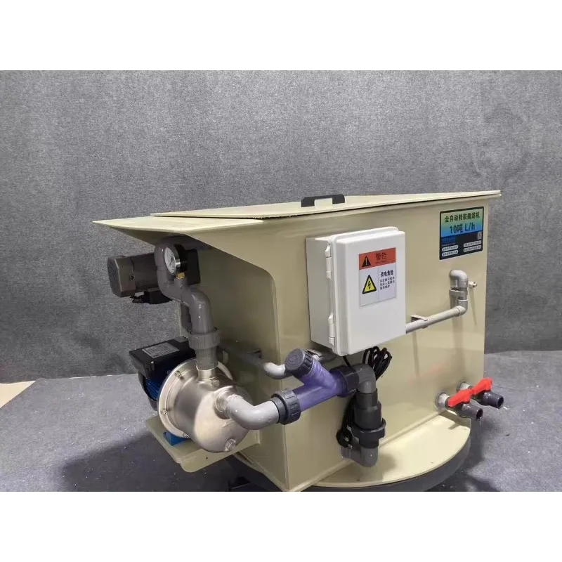 อุปกรณ์กรองน้ำแบบถังหมุนสำหรับการเพาะเลี้ยงสัตว์น้ำและการบำบัดน้ำในฟาร์มปลา ขายดีในปี 2025