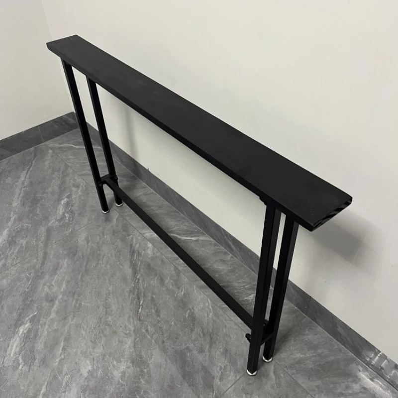 Ultra Narrow Sofa Back Shelf Solid Wood Console Tables Slim Radiator Storage Rack for Living Room Space Saving Gap Organizer