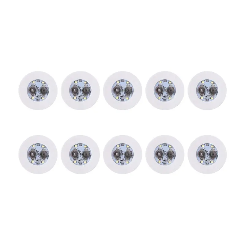 M11K-10Pcs LED Coaster Light Up Coasters LED Sticker Lights For Flash Light Up Cup
