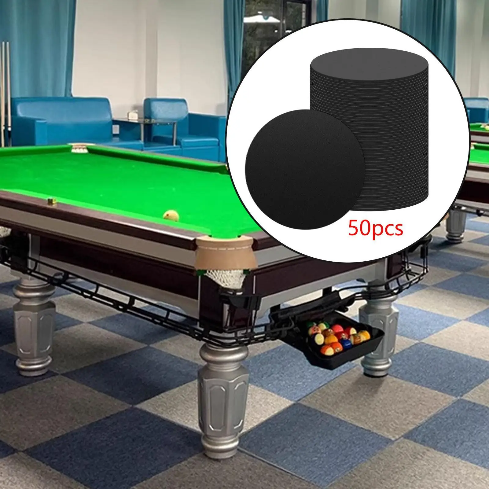 

50x подушечки для ножек бильярдного стола, резиновые подушечки, простые в установке, сменные защитные приспособления премиум-класса, практичные прокладки для ног бильярдного стола