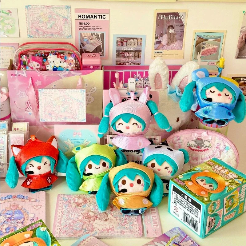 

Genuine Hatsune Miku Raing Day Plush Keychain Series Blind Box Stuffed Doll Pendant Collectible Toys Mystery Box Birthday Gifts
