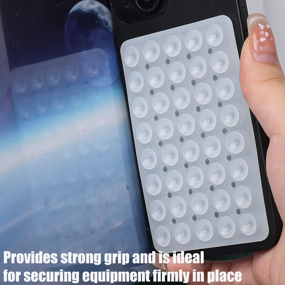 Multifunctional Mobile Phone Silicone Suction Cup 40 Square Holder Stand Double Side Anti Slip Btacket Rubber Suction Pad Mount