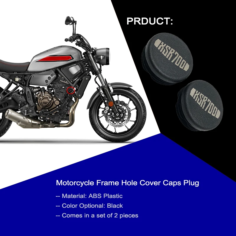 MT07 XSR700 Tracer700 Frame Hole Cover Caps Plug Decorative Frame Cap Set For Yamaha MT 07 Tracer 700 XSR 700 2013-2021 2020