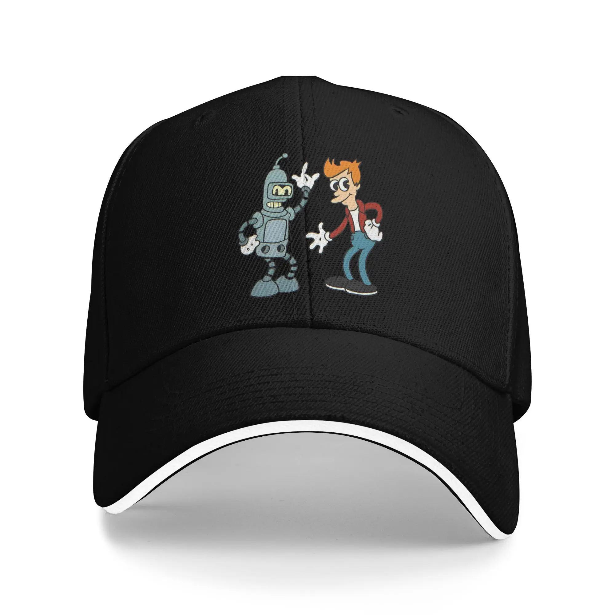 Summer Baseball Cap Futuramas Benders AND FRY  Accessories For Unisex Trucker Cap Classic  Sun Cap Adjustable Fit