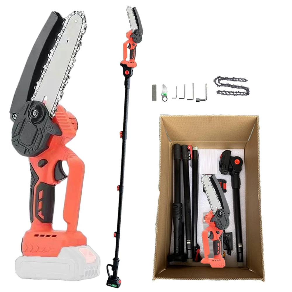 

6-inch electric chain saw with detachable high branch pruning orchard farm garden branch adaptation (makite) battery, no battery