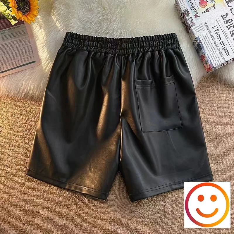 Leather Black Green Borad Shorts Pockets Embroidery Logo Men Women High Quality Yellow Drawstring Beach Shortpant Breeches