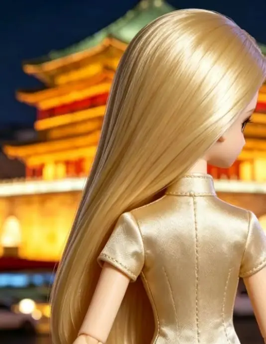 Wigs doll accessories, doll wig straight hair golden color, 1/3 1/4 1/6 BJD doll hair free shipping