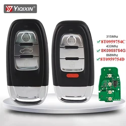 YIQIXIN 3/4 Button Remote Car Key 315MHz/433MHZ For Audi A4 A4L A5 A6 A6L A7 A8 Q5 RS4 RS5 S4 S5 8T0959754 C G