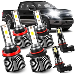 Fits for 2015-2023 Ford F150 High Low Beam Fog Lights Combo Pack, 6000K White Plug-and-Play Super Bright Lights Bulbs, Pack of 6