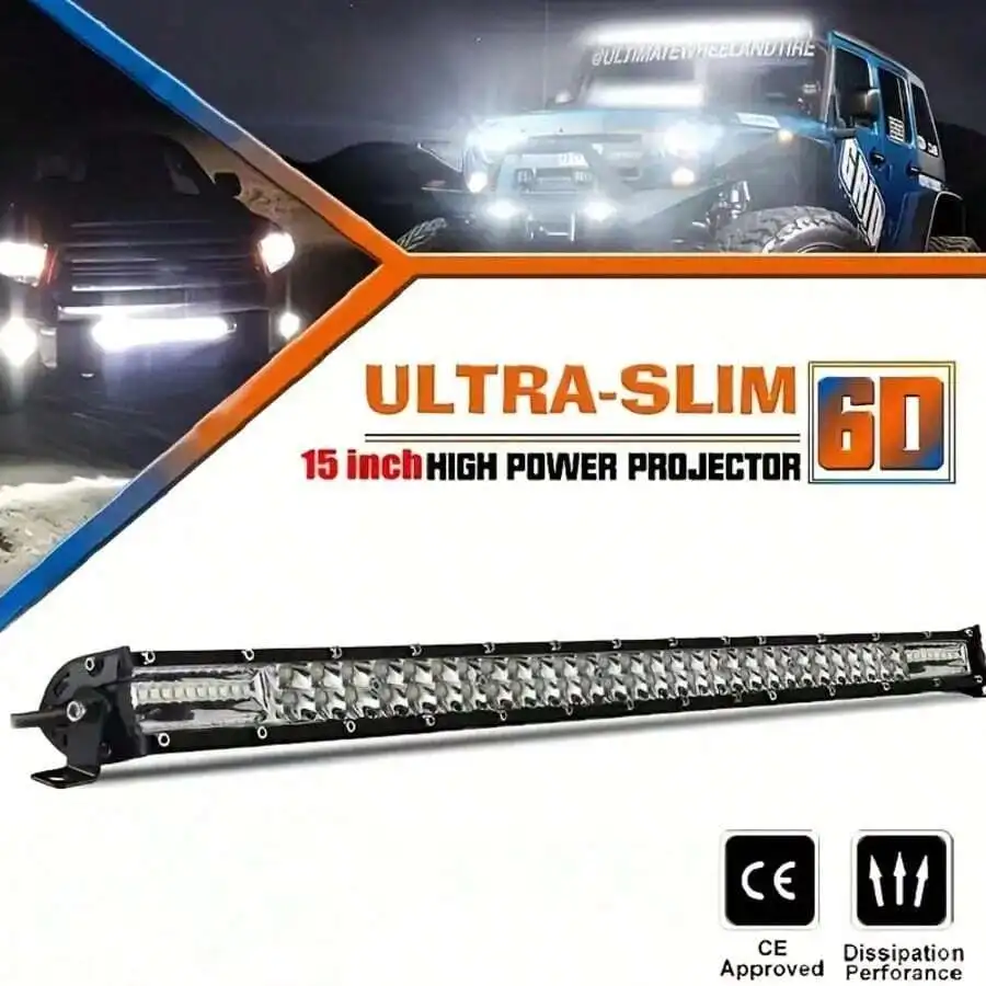 CE Certified Multifunctional LED Work Light Bar, Ultra Slim High Power Off Road Driving Lamp With Concentrated Light Projector